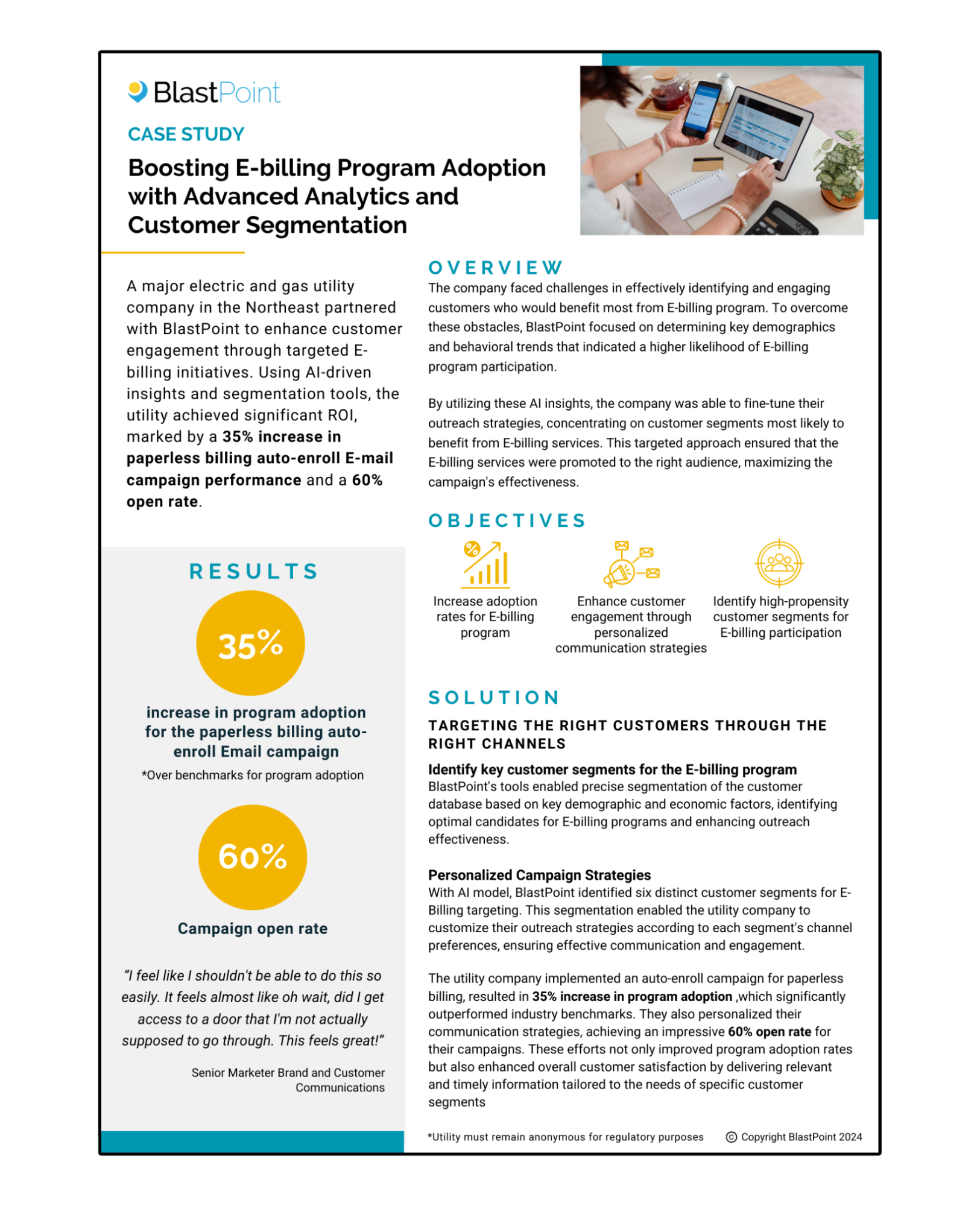 Boosting E-billing Program Adoption with Advanced Analytics and Customer Segmentation