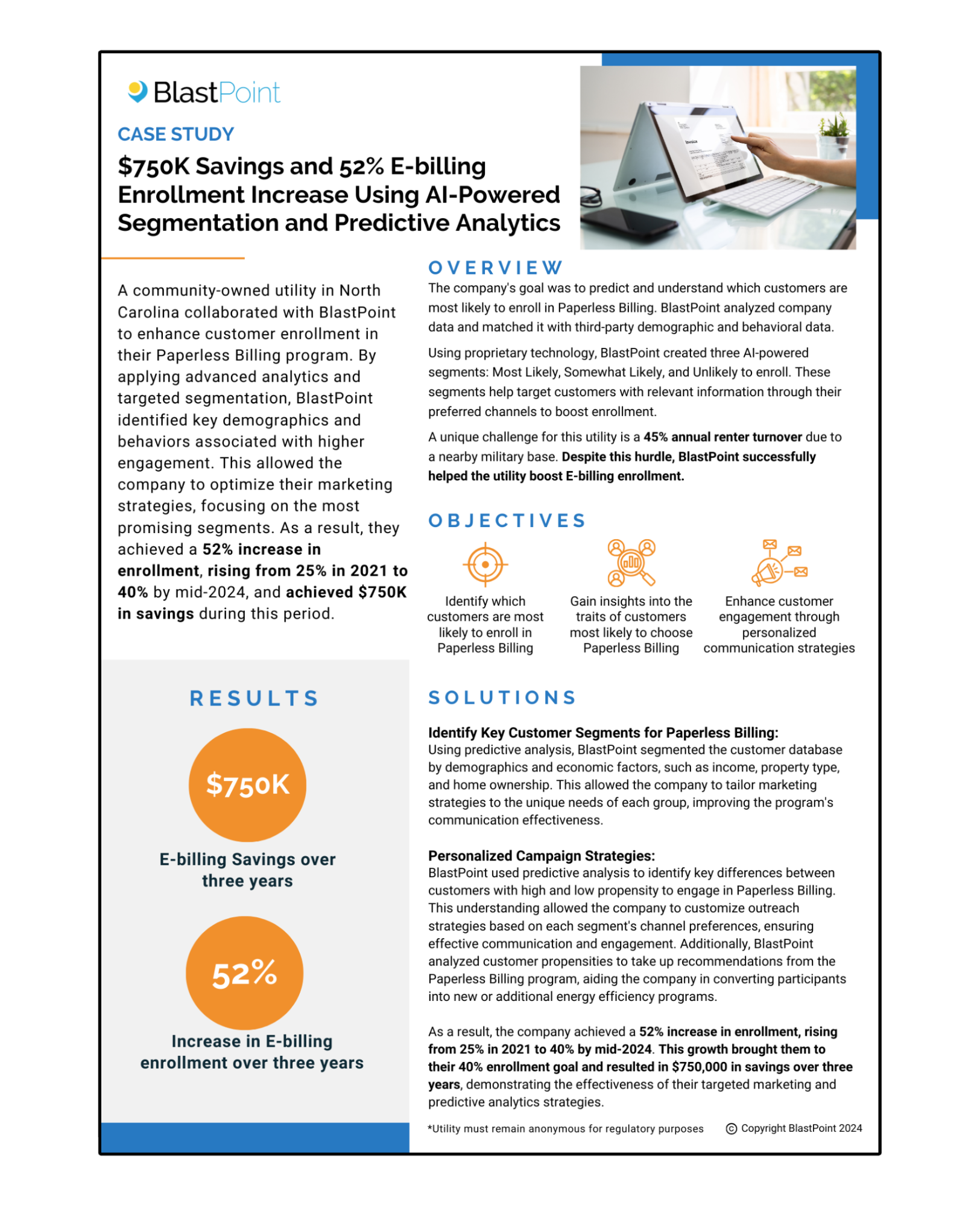 Case Study_$750K E-billing Savings with AI-Powered Segmentation and Predictive Analytics