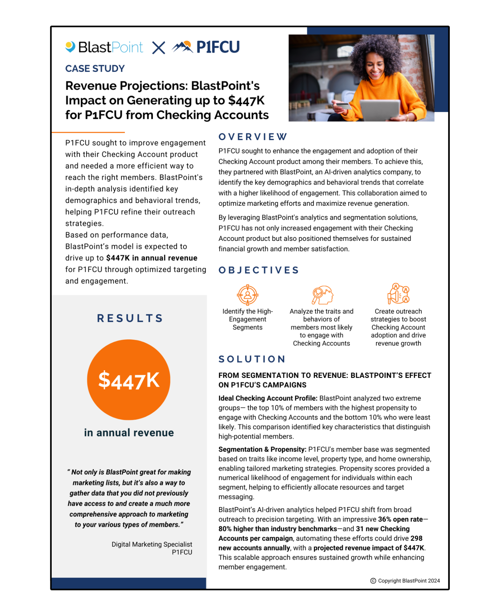 Case Study: P1FCU Checking Account